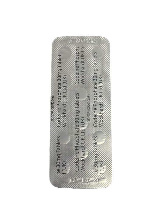 Codeine phosphate 30MG (Wockhardt) X14 Tabs